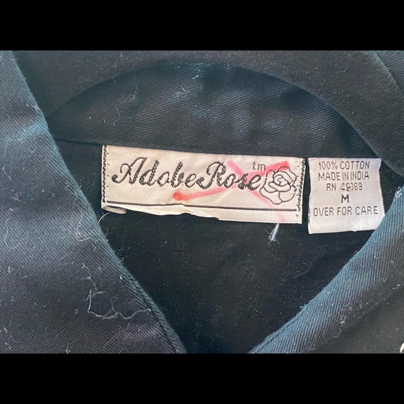 Black ADOBE ROSE long sleeve shirt - Picture 2 of 3